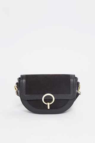$Sac bandoulière en cuir Eden - Noir