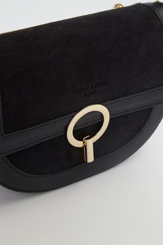 $Sac bandoulière en cuir Eden - Noir