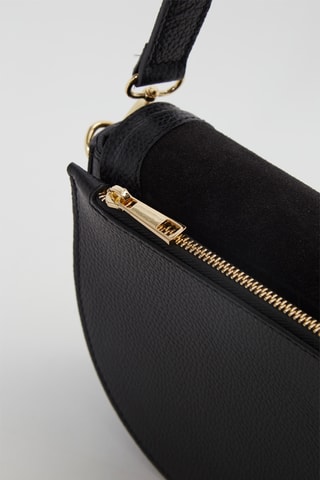 $Sac bandoulière en cuir Eden - Noir