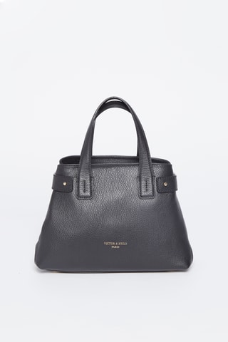 $Sac à main en cuir Luna - Noir