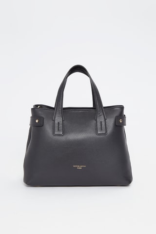 $Sac à main en cuir Luna - Noir