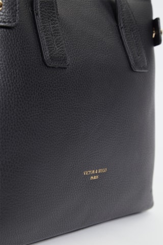 $Sac à main en cuir Luna - Noir