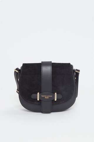 $Sac bandoulière en cuir Slelva - Noir
