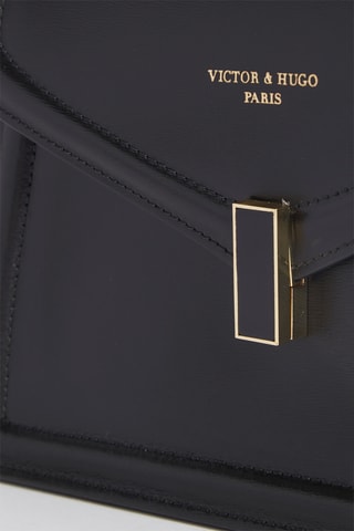 $Sac à main en cuir Aura - Noir