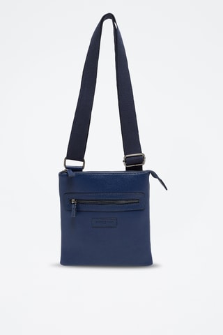 $Sac bandoulière en cuir Pierou - Bleu