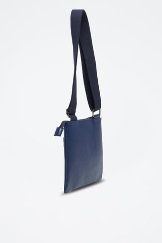 $Sac bandoulière en cuir Pierou - Bleu