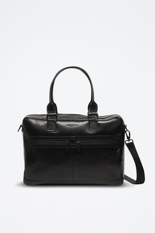 $Porte-documents en cuir Donatello - Noir