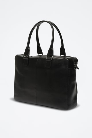 $Porte-documents en cuir Donatello - Noir