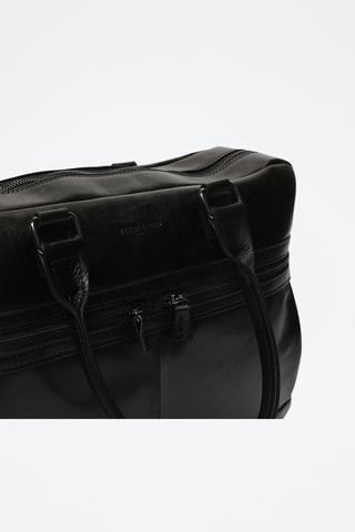 $Porte-documents en cuir Donatello - Noir