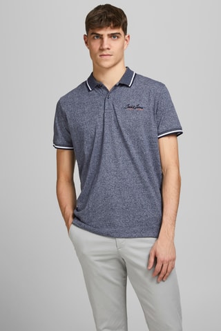 $Polo - Bleu marine chiné