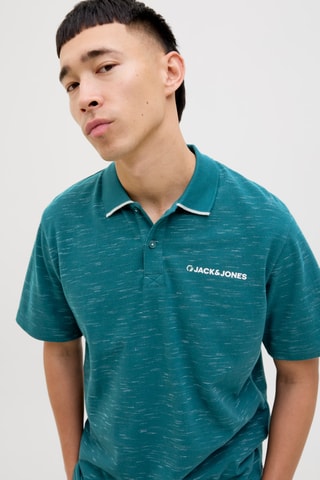 $Polo - Bleu canard chiné