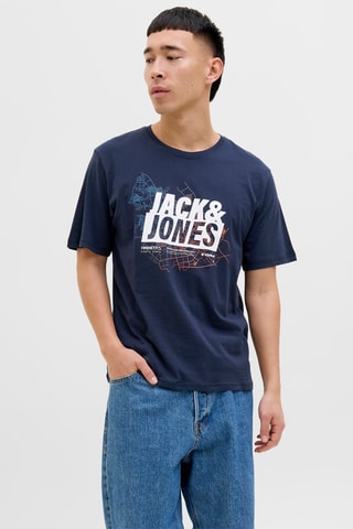 $T-shirt - Bleu et blanc