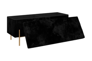 Banc-coffre - Noir et doré