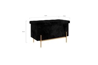 Banc-coffre - Noir et doré