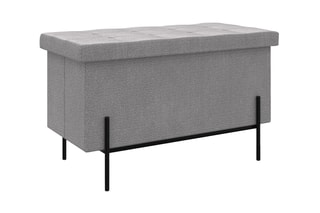 Banc-coffre - Noir et gris