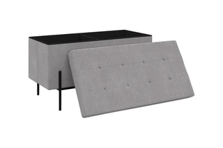 Banc-coffre - Noir et gris