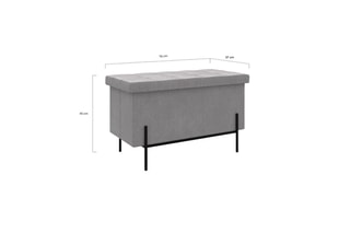 Banc-coffre - Noir et gris