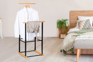 Valet de chambre - Noir et naturel