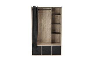 Armoire - Noir et imitation bois