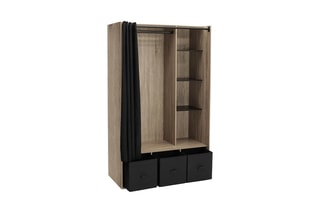 Armoire - Noir et imitation bois