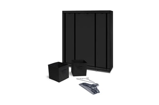 Armoire de rangement 3 portes - Noir