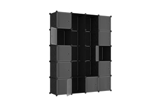 Armoire de rangement multifonctions -  Noir