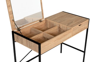 Coiffeuse et tabouret Alana - Blanc