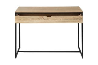 Bureau 1 tiroir Manufacture - Imitation bois et noir