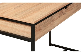 Bureau 1 tiroir Manufacture - Imitation bois et noir