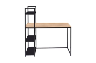 Bureau bibliothèque Manhattan - Imitation bois et métal