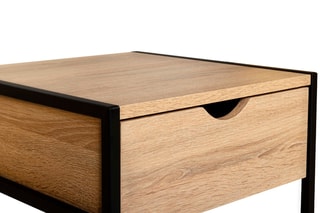 2 tables de chevets Manufacture - Noir et imitation bois