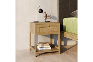 2 tables de chevet - Imitation bois et naturel
