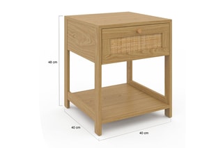 2 tables de chevet - Imitation bois et naturel