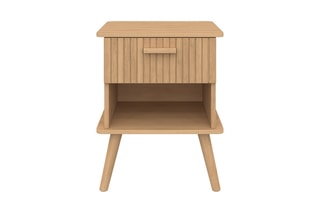 2 tables de chevet Albane - Naturel et blanc