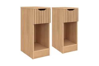 2 tables de chevet 1 tiroir Faustine - Imitation bois
