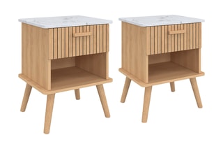 2 tables de chevet 1 tiroir Marceau - 40 x 50 x 34 cm