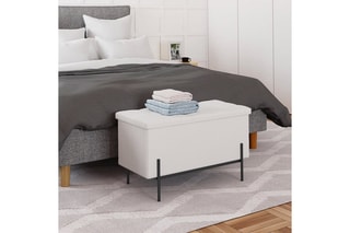 Banc-coffre Loan - Blanc et noir