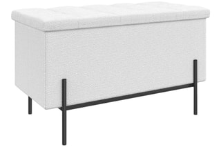 Banc-coffre Loan - Blanc et noir