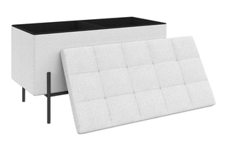 Banc-coffre Loan - Blanc et noir