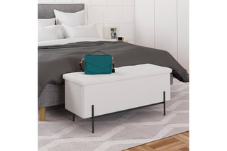 Banc-coffre Loan - Blanc et noir