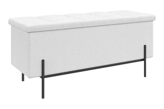 Banc-coffre Loan - Blanc et noir