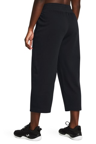 $Pantalon polaire 7/8 taille haute Rival Terry Crop Wide Leg - Noir