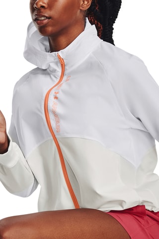 $Coupe-vent à capuche Woven FZ - Blanc