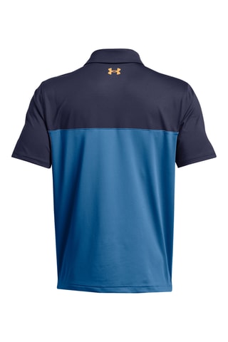 $Polo de golf T2G Color Block - Bleu