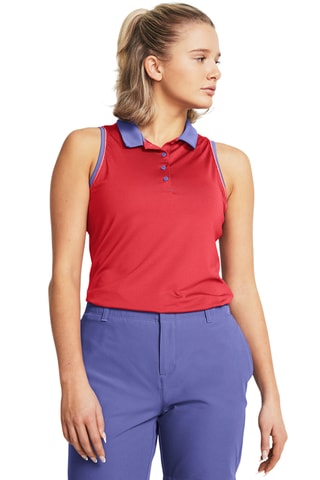 $Polo de golf sans manches Playoff Jacq SL Polo - Mauve et rouge