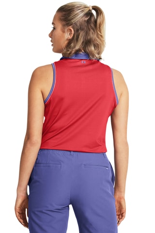 $Polo de golf sans manches Playoff Jacq SL Polo - Mauve et rouge