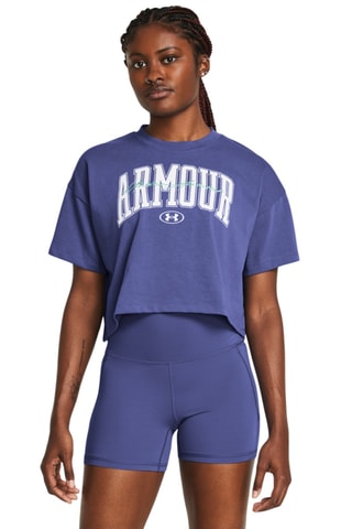 $T-shirt cropped - Bleu marine