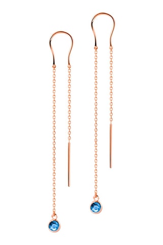 $Boucles d'oreilles - Argent plaqué or et tanzanite