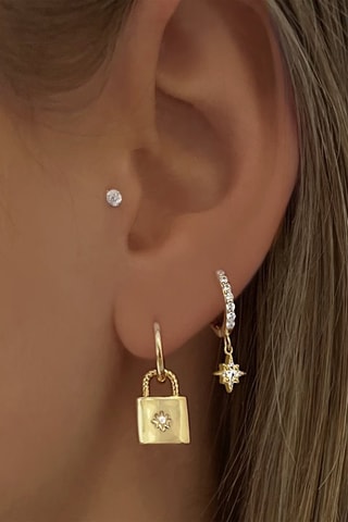 $Boucles d'oreilles -  Argent plaqué or jaune
