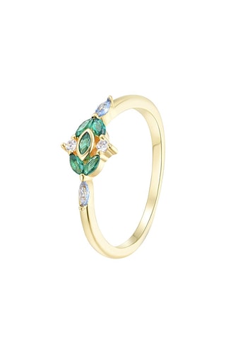 $Bague - Argent plaqué or jaune